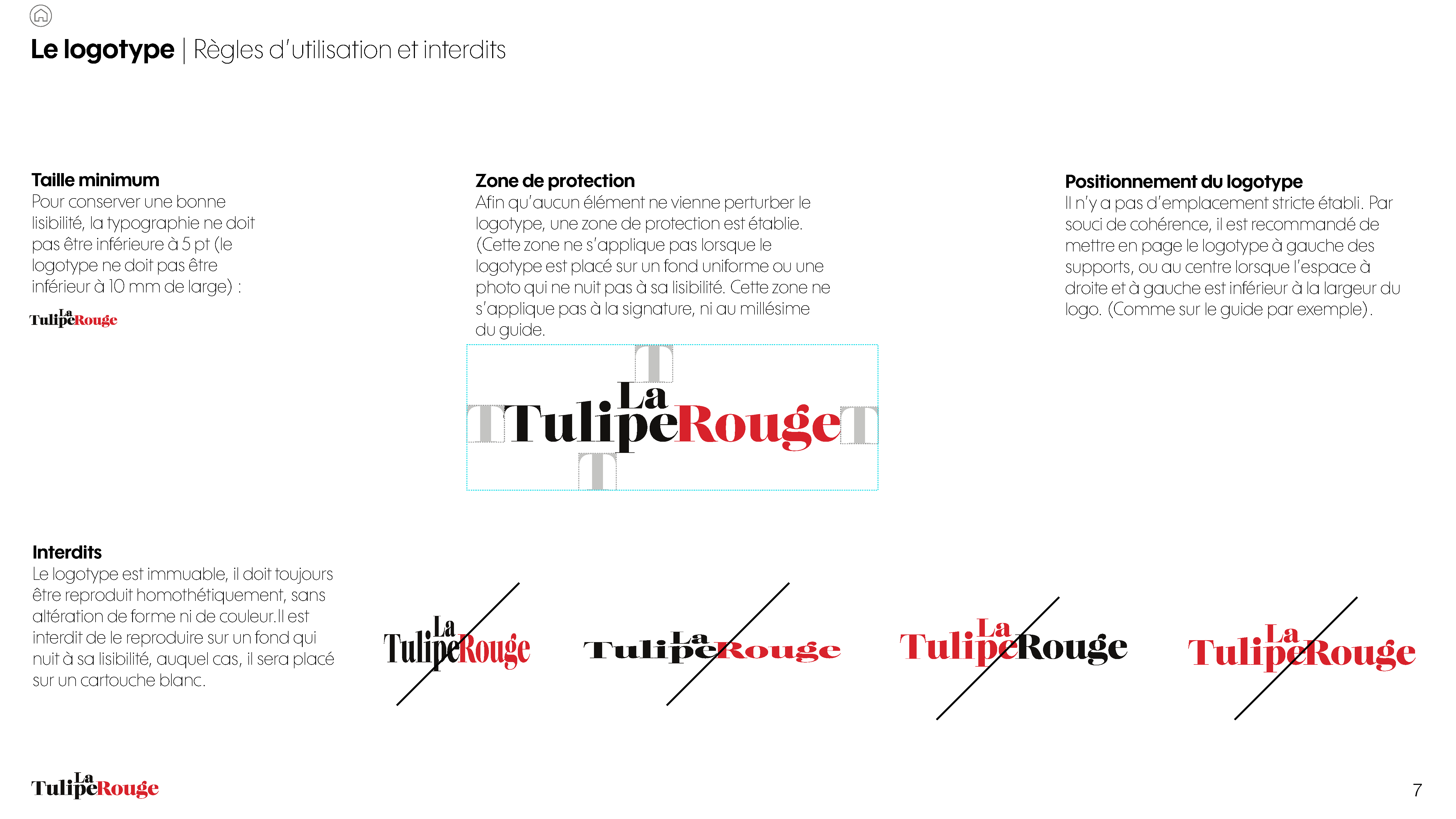 Règle d'utilisation de la marque "La Tulipe Rouge"