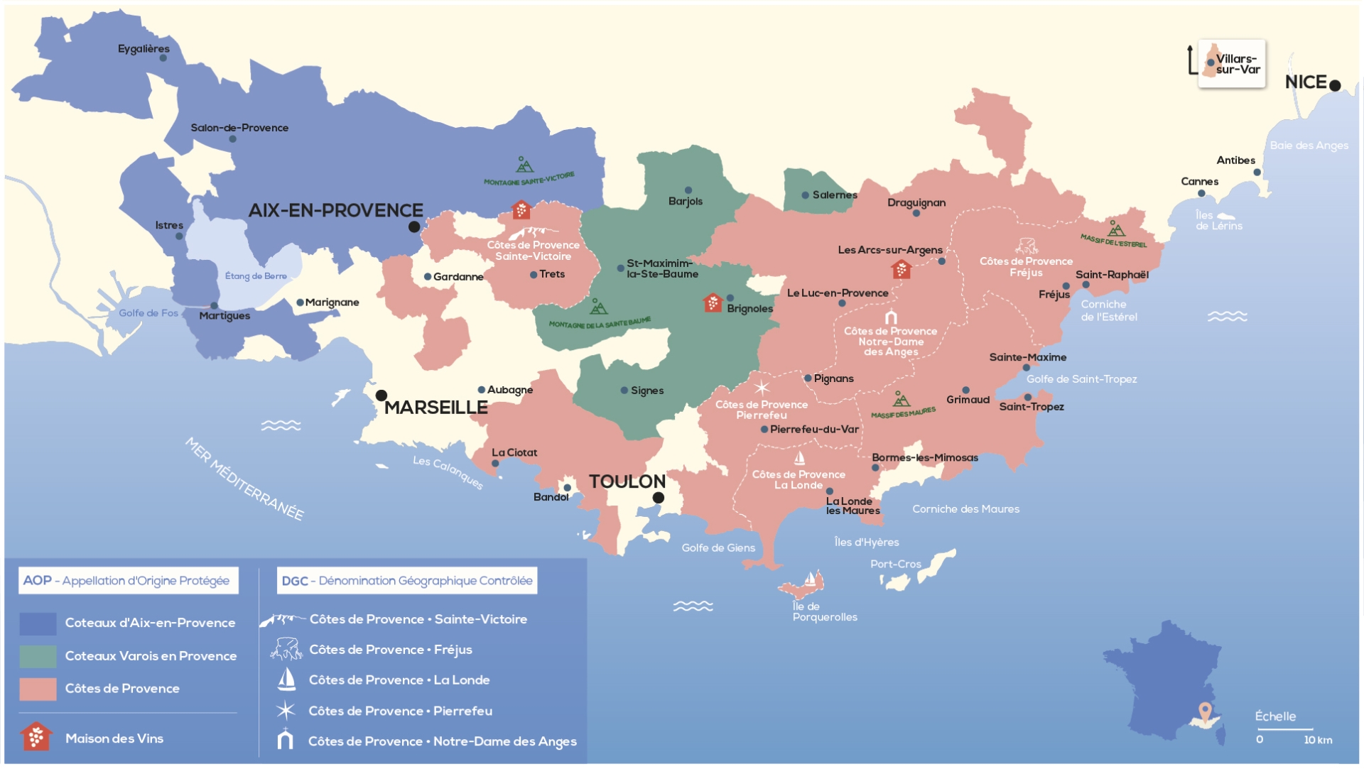 Carte des vins de Provence